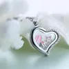 Moda amore cuore medaglione pendenti in vetro collane vivente medaglione magnetico in vetro galleggiante con cristalli