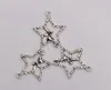 Varmförsäljning! 150pcs Antiqued Silver Alloy Ensidig Design Star Angel Charm Pendants 25 x 29.5mm DIY Smycken