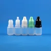 100 Pcs 5 ml (1/6 oz) Plastic Dropper Bottles Tamper Proof Caps & Tips LDPE Best E Vapor Cig Liquid