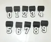 2015 Ny populär snabb frakt 200PCS Silicone Digital Number Pendant 0-9 för Baseball Softball Titanium Halsband