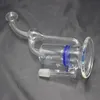 Petek ile 10 inç Cam Recycler perch Cam Bong Pinch ile kase 18.8mm erkek ortak boyutu İyi percolation ve pürüzsüz hits ile Bent boyun