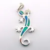 Mode Opal Pendant Mexikansk eld Opal Pendant Lizard Pendant De senaste modeerna