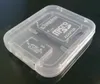 SD TフラッシュTFカード梱包箱の透明収納ケースのためのメモリーカードクリアなプラスチック製の梱包箱の小売包装ボックス送料無料