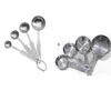 4-Piece Deluxe Stainless Steel Measuring Cups Measuring Spoons Valued Set For Baking Coffee Herb Spice New Wholesale