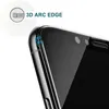 Dla iPhone X 8 Błyszczący włókno węglowego szkła hartowanego 3D 9H Curve Edge Ekran ochronny do iPhone 7 7 plus 6 5