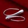 Brand new sterling silver plated Water droplets ear hook DFMSE004 women's 925 silver Dangle Chandelier earrings 10 pairs a lo285v