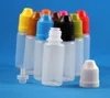 100 sets 10 ml 1/3 OZ plastic druppelflessen, uitknijpbaar met kinderveilige doppen, meerkleurige vloeistoffen, sap, olie, verf, flux, essentie, oogdruppels, zoutoplossing, opslag 10 ml