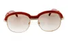 Nouvelles lunettes de soleil de haute qualité avec des leggings naturels, lunettes de soleil de luxe haut de gamme en bois à monture intégrale 1116728 - Taille: 60-18-135mm