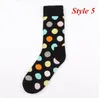 Meias felizes moda de alta qualidade meias masculinas de bolinhas meias masculinas casuais de algodão meias coloridas 8 cores 24pcs = 12 pares