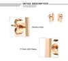 Stainless Steel Rose Gold Square Bar Earrings Staple Stud Earring Delicate Simple Studs Minimalist Earrings Handmade Bar Studs