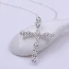 Cross Styles Halsband Romantic 925 Pure Silver Gift Pouches Gratis mode Nya smycken brincos de prata