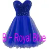 In Stock Pink Tulle Mini Crystal Homecoming Dresses Beads Lilac Sky Royal Blue Short Prom Party Graduation Gowns 2019 Cheap Real Image Hot