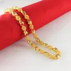 Wholesale Men's 18k yellow gold filled necklace 24"Figaro chain 6.5mm wide 30g Men's GF Jewelry