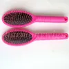 Brosses à boucle de peigne à cheveux pour Extensions de cheveux humains brosses à boucle de perruque dans les outils de pinceaux de maquillage noir rose color8884134