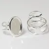 Beadsnice base de anillo engaste perfecto para cabujones bases de anillo en blanco tamaño ajustable para bisutería ID 7351