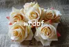 Singel Velvet Rose Flower Head Dia. 6,5cm / 2,56 "Konstgjorda blommor Hexagons ros för DIY Corsage Garland Bouquet Wedding Flowers