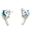 Boucle d'oreille opale à la mode, design mexicain, boucle d'oreille palmier