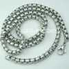 White gold filled 50cm Length 3.8mm Thick ring link chain Necklace N240