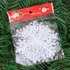 White Snowflake Ornaments Christmas Holiday Festival Party Home Decor Hanging Decorations For Windows christmas tree artificial CN01