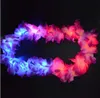 Ljus LED Glöd Hawaii Party Flower Lei Necklace Garland Wreath Decor Party 10-Leds Jul Nyår