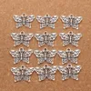 PEACOCK BLANC ANARTIA Jatrophoe Butfly Charm Beads 100pcslot 248x191mm Pendants argentés antiques bijoux diy l1128762732