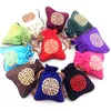 Chinese style Embroidery Lucky Small Pouch Cotton Linen Drawstring Jewelry Gift Bag Wedding Favor Candy Packaging Bags 11 x 14cm 55222146