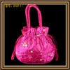 Large Craft Christmas Bags Satin Gift Bag Handle China Womens Purses Totes Cheap Embroidery Drawstring Birthday Packaging Pouch 50pcs/lot