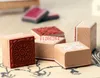 DHL FedEx Gratis frakt 4x4cm Square Shape Cute Lace Series Wood Stamp Round Present Stämpel, 100pcs / Lot