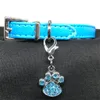 Fashion Paw Tags Pet Pendant Collar Rhinestone Pendant Cute Charms with Hooks Dog Pet Decoration Accessories ZA5428