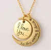 7Styles I Love You To The Moon and Back Necklace Lobster Clasp Hot Pendant Necklaces Fashion Jewelry