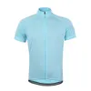 Cores puras Homens Mulheres Sólidos Ciclismo Manga Curta Jersey Full Length Zipper Unisex Bike Jersey240i