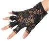 Black White Fingerless Design Lady Goth Wedding Party Sexy short Lace Gloves Summer Sunscreen Mittens319p
