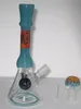 DAB 장비 색상 유리 가발 Wag Oil Rig Rig Rig Rigate Oil Rig Beaker Base Bong Bong 7.4 ''유리 봉 미니 봉 DAB 워터 파이프