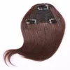 3 klipy Sztuk 7 cali Czarny Brązowy Bonda Color Kombinacja Kolor Ludzki Włosy Przedłużanie Fringe Włosy w Łatwy Zastosuj ludzkie włosy
