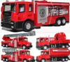 Model Truck Aluch Toy, Lotniczy Drabina Fire Ciężarówka Zabawka, Tankowiec, 5 różnych rodzajów, ze światłem na prezenty świąteczne dzieciaki, zbieranie