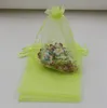 100 pezzi di frutta verde con sacchetti regalo in organza con cordoncino 7x9 cm 9x11 cm 10x15 cm ecc. Sacchetti regalo per bomboniere natalizie per feste di matrimonio