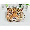 Free Shipping Mini Cool Animal's Head Shape Bag Wallet Coin Purses Billfold Burse With Zipper Printing Tiger/leopard/lion YC2017