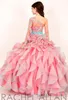 Rachel Allan 2017 Glitz Meninas Pageant Vestidos Vestido de Baile Um Ombro Contas de Cristal Duas Cores Organza Crianças Flor Meninas Dres204C