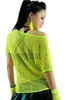 Nowa Moda Hip Hop Top Dance Samica Jazz Kostium Performance Wear Stage Odzież Neon Sexy Cutout T-shirt