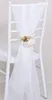 2017 Pas Cher Échantillon Chaise De Mariage Ceintures Blanc Chaise De Mariage Ruban Gaze Dos Sash Dos De La Chaise Décoration Couvre Partie De Mariage Suppies