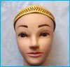 neue Softball-Stirnbänder – gelbes Leder mit roter Naht. Fastpitch Stretch-elastisches Sport- und Mode-Stirnband