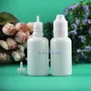 30ml 드롭퍼 병 LDPE 흰색 불투명도 이중 증거 캡 도둑 안전한 어린이 증명 100pcs 병