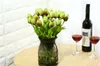 10pcs Real Touch Tulips Flowers Artificial PU Flower Bouquet Flowers Home And Wedding Party Decoration 11 Colors Option