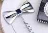 Zwart Tie Design Rode Wijnfles Opener Vlinder Tie Corkscrew Groomsmen Huwelijkscadeau Gunsten