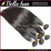 Jakość Remy Hair Malezjan 9a Jedwabliwy prosty ludzki włosy przedłużenie Virgin Extensions 3/4 Bundle Black Wave