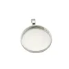 BeadSnice Round Bezel Hanger Setting 925 Sterling Silver Cabochon Base 25 mm Ronde Bezel Tray DIY Sieraden Zilver Bezel Cups ID 32637