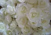 Cream Color Rose Flower Heads 100st Diameter 7-8cm Artificial Silk Camellia Rose Pion Flower Head For Wedding Centerpieces Kissing Balla