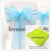 25pcs Gold color 20cm x 275cm Wedding Favor Sheer Organza Chair Covers Sashes Ribbons Bow Party Banquet Event--Tracking Number