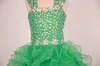 Ritzee Girls 2021 new Beads Halter Girls Pageant Dresses Little Girl Ball Gown Big Kids Full Length Cap Sleeve Custom Made Girls P172T