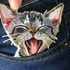 Kattenpleisters voor kleding ijzer geborduurde patch applique ijzer op patches accessoires badge stickers op kleding jeans tassen2687498